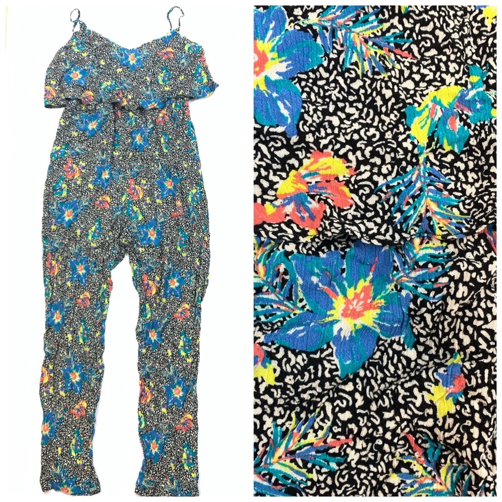 Atmosphere Floral Crinkle Strappy Jumpsuit